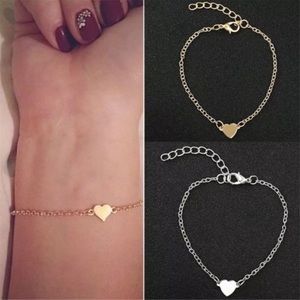 💕gorgeous simple silver heart ❤️ bracelet